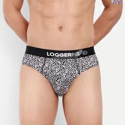 LOGGERHEAD Pack Of 2 Printed Cotton Hipster Briefs LHPB006-Black-Wine-image-77