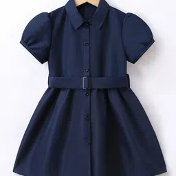 YK Girls Solid Shirt Dress-picture-25