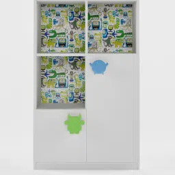 boingg! - a happy start Little-Monsters Storage Cabinet with Shelves in White Colour-picture-45