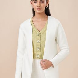 AKKRITI BY PANTALOONS Open-Front Shrug-32