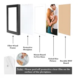 Art Street Black Set of 2 Wood Document Wall Photo Frames for Certificates & Home Decor image 2