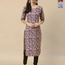 HERE&NOW Women Pack Of 3 Ethnic Motifs Printed Crepe Kurta-image-79