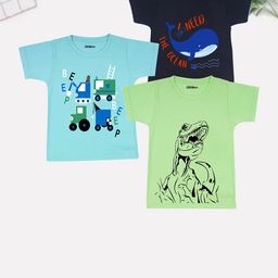 Billion Boys 3 Printed Bio Finish Applique T-shirt-41