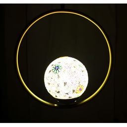 GAUVIK Gold-Toned & White Printed Glass Ceiling Lamp-19