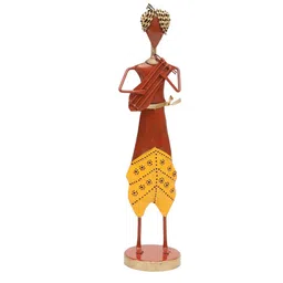 vedas F-Iris Brown & Yellow Sitar Showpiece-image-30