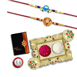 DeoDap Multi Pooja Thali Rakhi Gift Set-image-16
