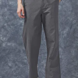 VOGAAN Men Relaxed Straight Leg Trousers-image-82