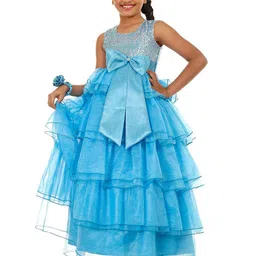 Wish little Net A-Line Maxi Dress-44