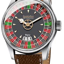 DOUBLERUN Men Dial & Leather Bracelet Style Straps Analogue Multi Function Watch H05N12024 image 2