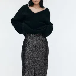 H&M Sequined Midi Skirt-image-33