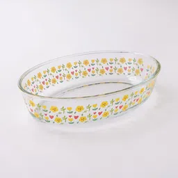 Kuber Industries Transparent Printed Baking Tray-54