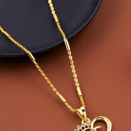 CLONEO T Letter Alphabet Pendant with Chain-image-5