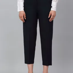 Cantabil Women Solid  High-Rise Trousers-picture-46