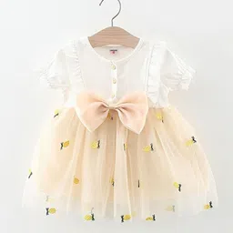 StyleCast x Revolte Girls Colourblocked Round Neck Gathered or Pleated A-Line Dress-image-17