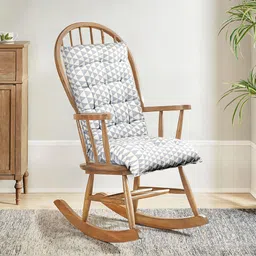 Kuber Industries Grey & White Triangle Printed Cotton Chair Pad-image-19
