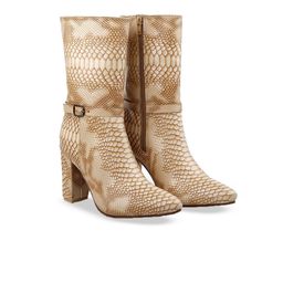 Bxxy Women Pointed Toe Mid-Top Block Heel Boots-image-67