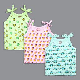 Born Babies Infants Pack Of 3 Printed Cotton Jhabla Vests CSBPGK-picture-10