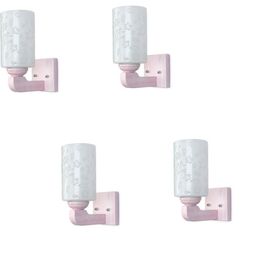1ST TIME White Set of 4 Printed Glass Cylinder Shaped Wall Lamp-picture-11