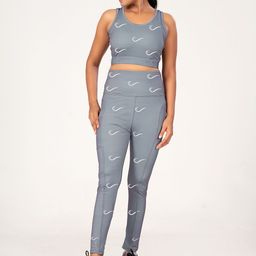 POOJARAN SAREE Women Abstract Printed High-Rise Tracksuits-image-119
