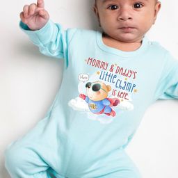 KNITROOT Infants Kids Printed Cotton Round Neck Rompers-picture-1