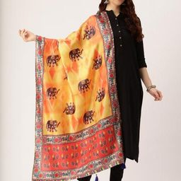 HAYA Ethnic Motif Printed Dupatta-image-54