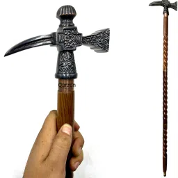 Walking Cane for Women and Men Metal Axe Hammer Style Antique Handle Walking Stick-picture-6