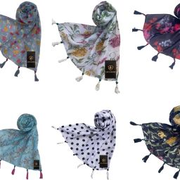Printed Chiffon Women Multicolor Fancy Scarf, Scarf, Stole-image-73