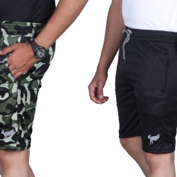Pack of 2 Solid Men Multicolor Sports Shorts-image-85