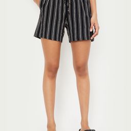 max Striped Women Black Regular Shorts-picture-8