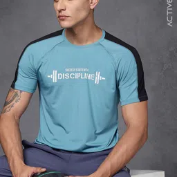 HRX by Hrithik Roshan Men Colourblocked Training T-shirt-image-39