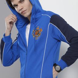 The Indian Garage Co Men Applique Detail Hooded Sweatshirt-picture-14