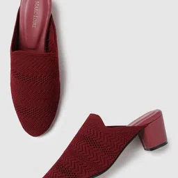 Marc Loire Textured Block Heel Mules-55