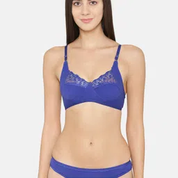 ABELINO Women Blue Self Design Lingerie Set SETPARINAVYBLUE01-image-86