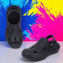 Pampy Angel Men Black Croslite Clogs-picture-3