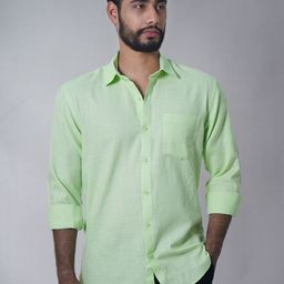 Putra Men Solid Linen Cotton Casual Shirt-image-68