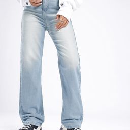 glitchez Women Relaxed Straight Fit High-Rise Heavy Fade Jeans-image-36