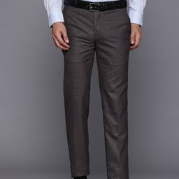 Raymond Men Checked Slim Fit Trousers-image-95