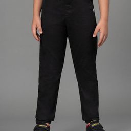 Red Tape Boys Black Regular Fit Solid Joggers-image-54