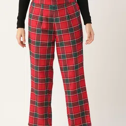ETC Women Checked Pure Cotton Lounge Pants-picture-27