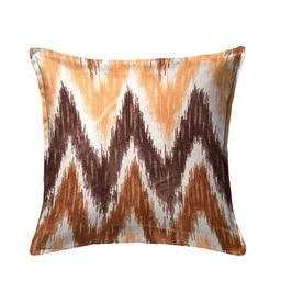 HOUZZCODE Brown & Orange Set of 5 Abstract Square Cushion Covers image 3