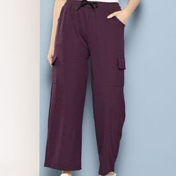 Aarika Relaxed Straight Leg Straight Fit High-Rise Cargos-image-59