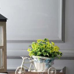 Foliyaj Multicolor Plastic Rickshaw Plant With Daisy Flowers-image-96