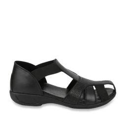 MediFeet Women's Black Ankle Strap Wedges-image-26