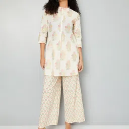 max Women Floral Printed Regular Pure Cotton Kurta with Palazzos-42