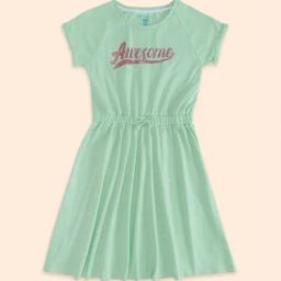 Pantaloons Junior Green Cotton Printed Dress-picture-36