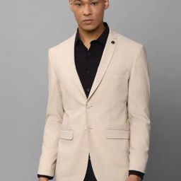 Allen Solly Beige Slim Fit Textured Blazer-image-57