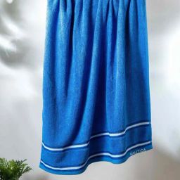 Nautica Vintage Crew Stripe Royal Blue Cotton 500 GSM Super Soft Zero Twist Bath Towel-image-4