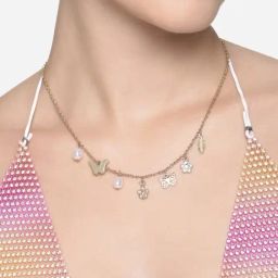 Zaveri Pearls Gold Tone Contemporary Floral & Butterfly Charms Necklace -ZPFK16221-image-64
