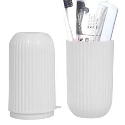 HASHONE Set Of 3 Toothbrush Holder & Soap Tray Combo For Easy Organization-34