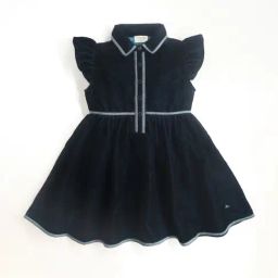 Cherry Crumble By Nitt Hyman Kids Dark Teal Solid Dress-image-35